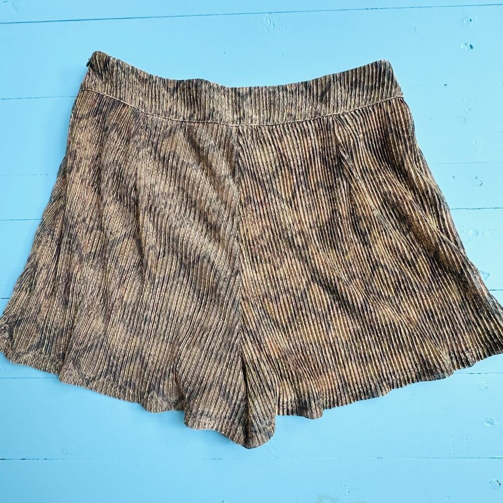 TCEC Rattlesnake Shorts, Brown Black Copper Dressy Shorts, Flowy Club Shorts